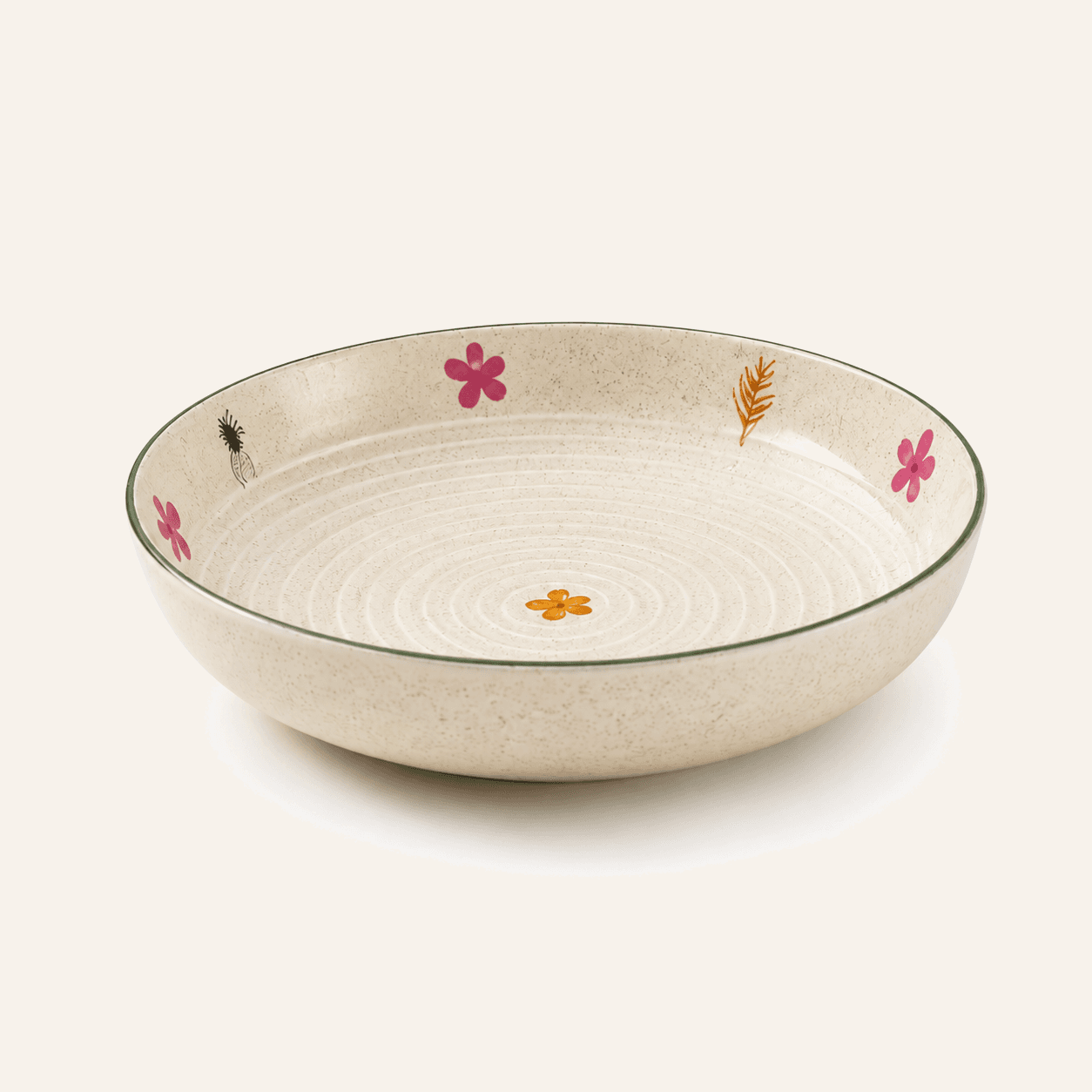 Bloom & Petal Ceramic Serving Bowl - Image 1