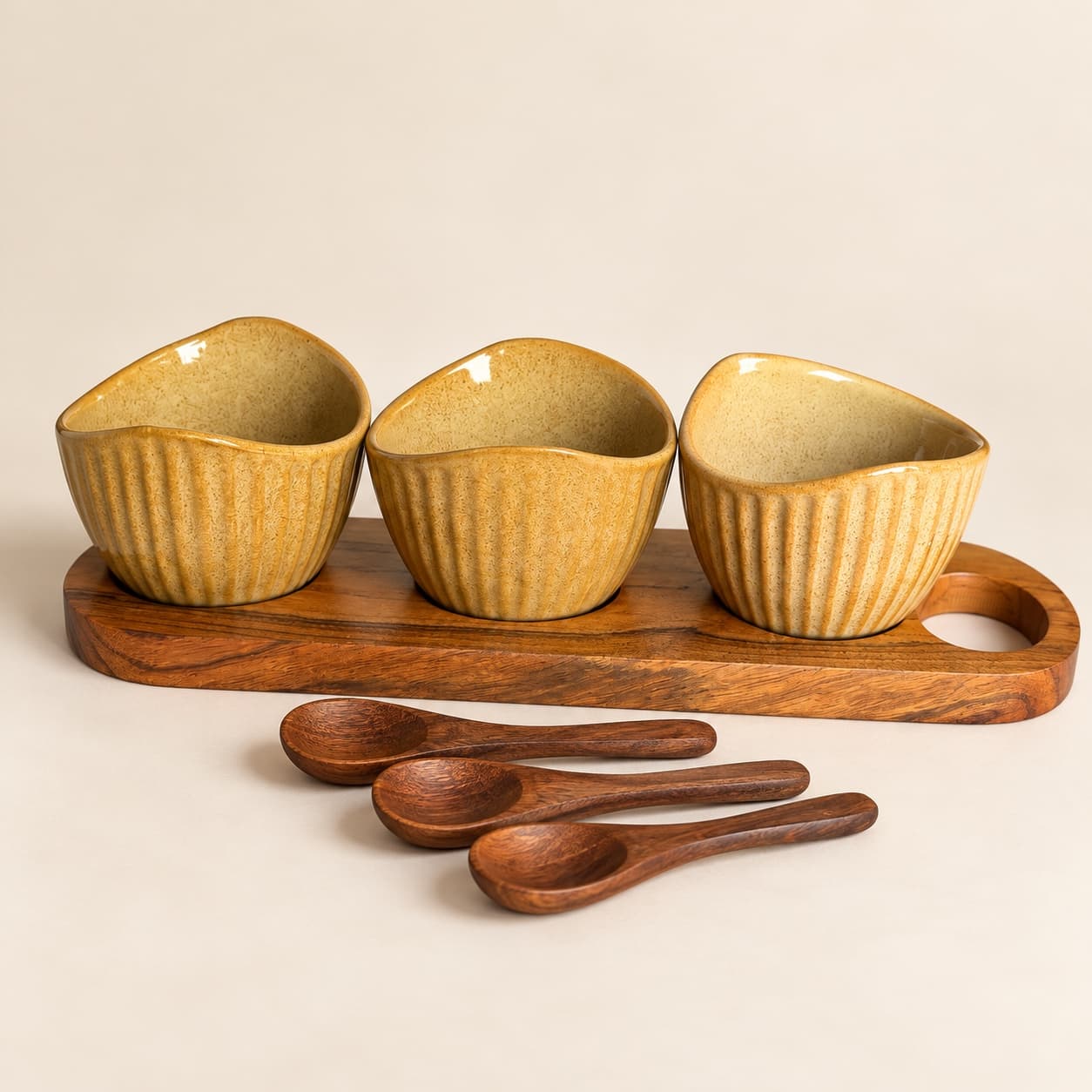 Mrittika Ceramic Dip Bowl Set — image 1 of 5